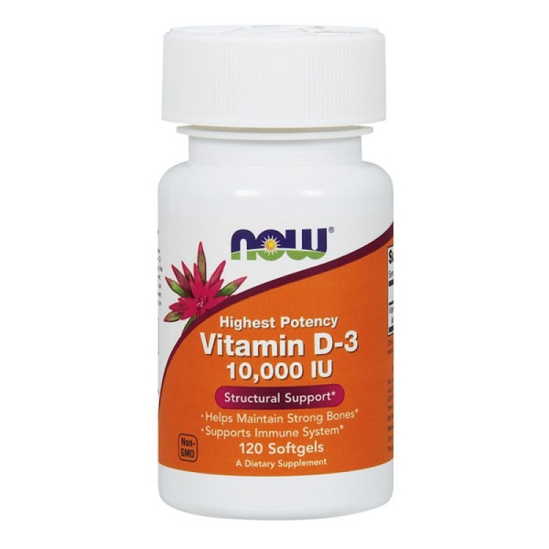 NOW VITAMIN D-3 10.000IU 120SOFTGELS